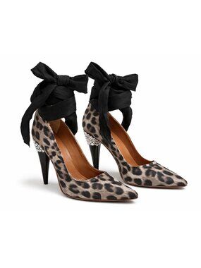 LANVIN for H&M Leopard Rhinestone Pumps Size 9